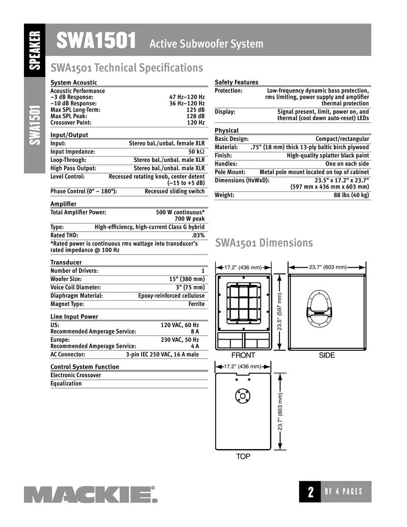 swa1501 mackie subwoofer