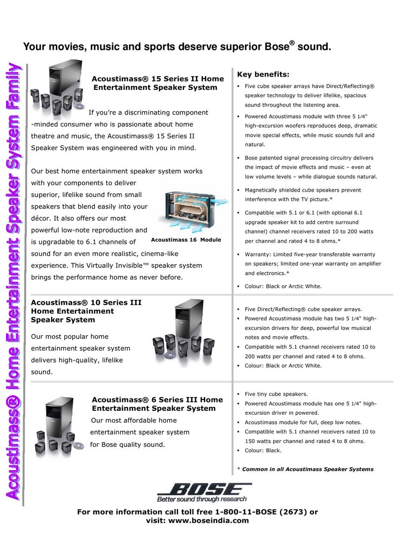 bose acoustimass 10 iii home entertainment system