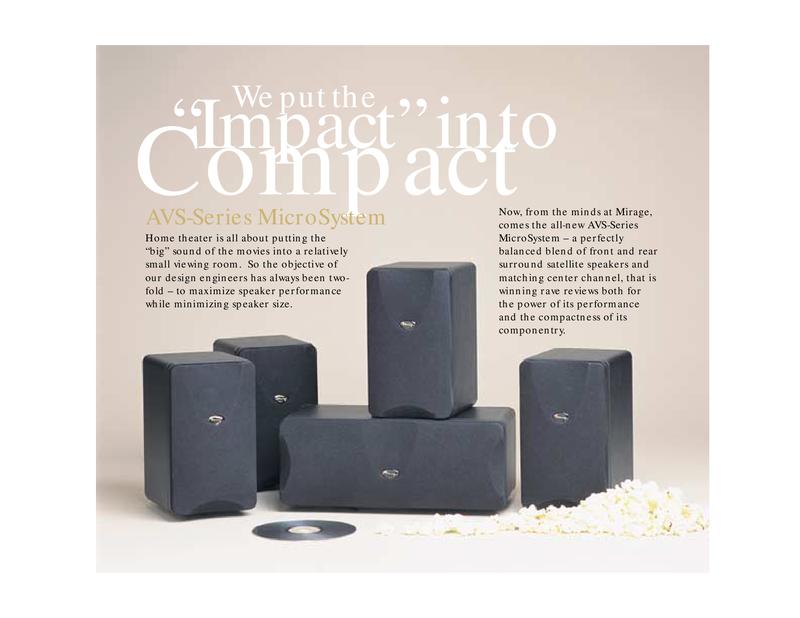 mirage surround sound system