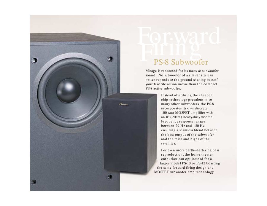 mirage ps 10 subwoofer