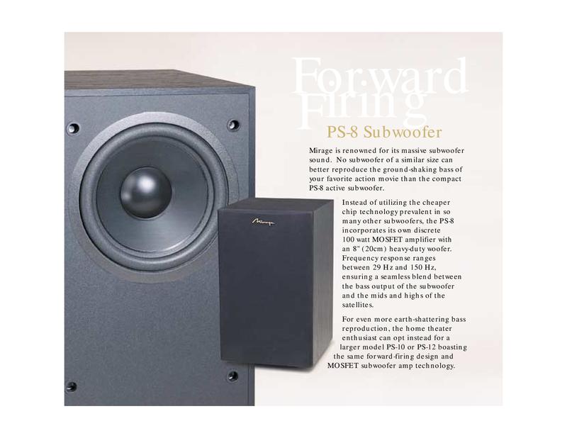 mirage ps 8 subwoofer