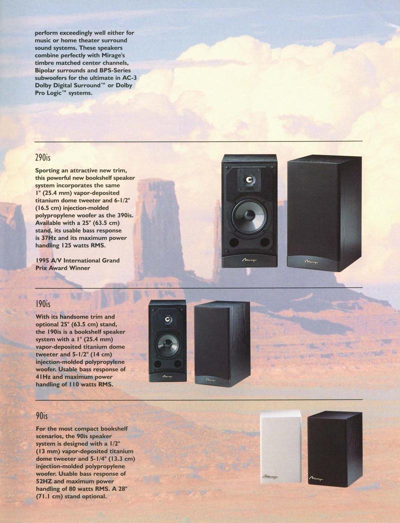 mirage m90is speakers