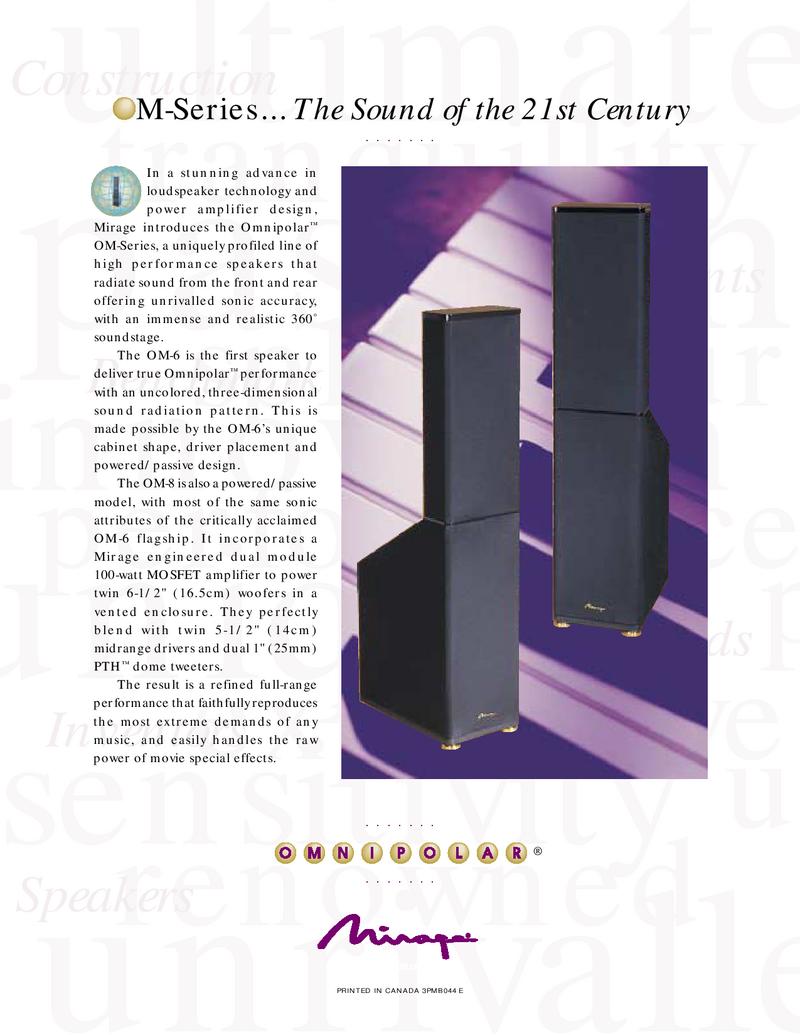 mirage om 8 speakers