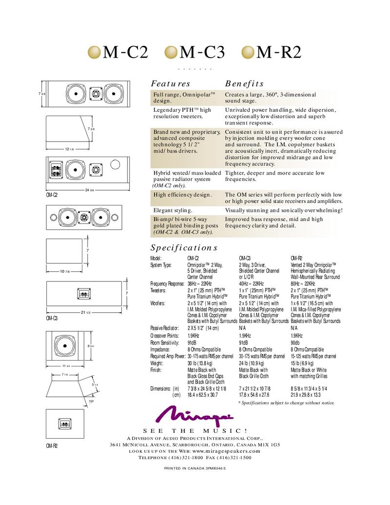 mirage om 8 speakers