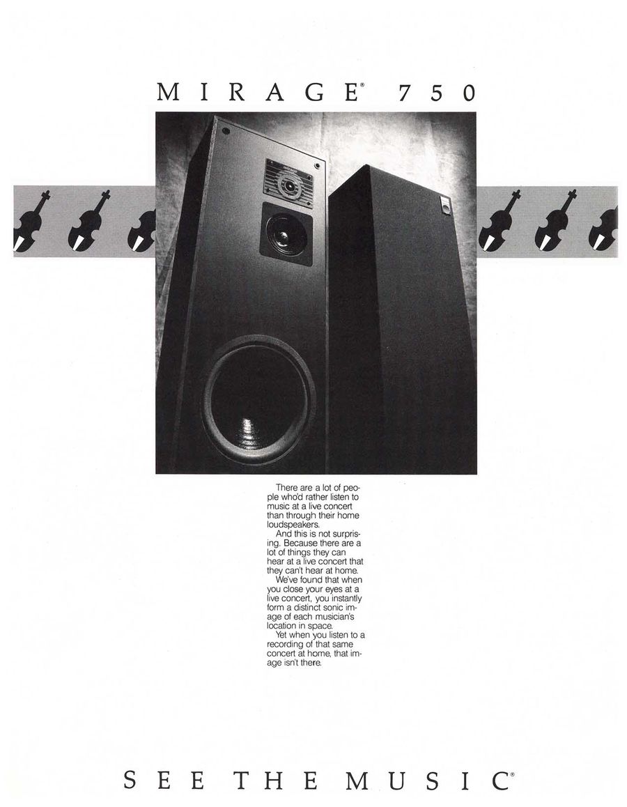 mirage 750 speakers