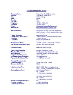 Catalogue: Payless Car Rental