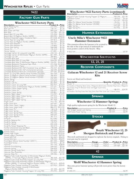 rifle components. Page 130 of Gun Parts by