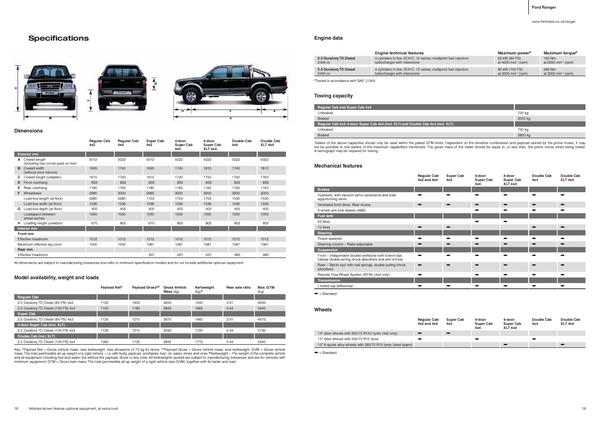 Page 10 of Ford Ranger Brochure 2007