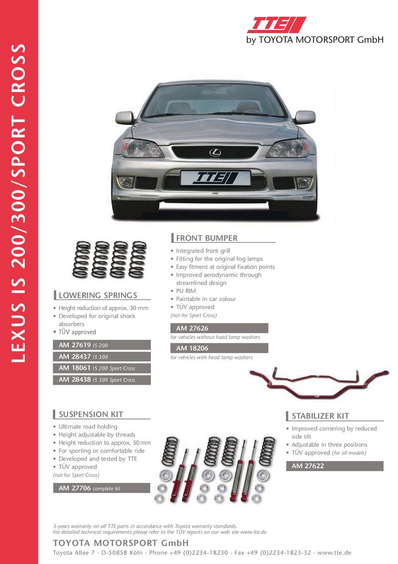 lexus is200 tte body kit
