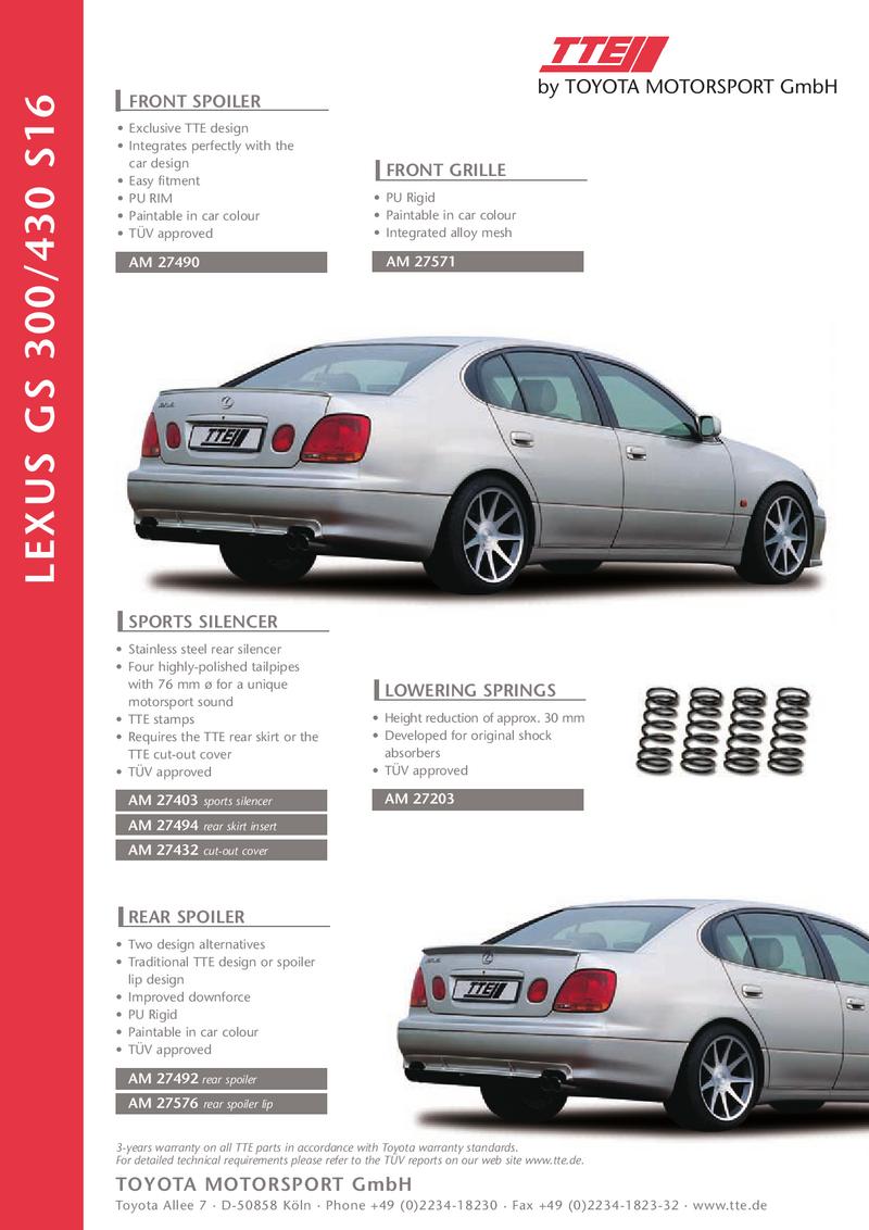 Page 2 Of Lexus Gs 300 Gs 430 S16