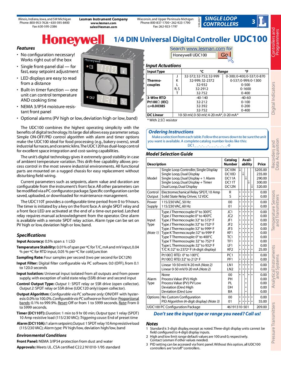 Controllers And Programmers By Lesman Instrument Company