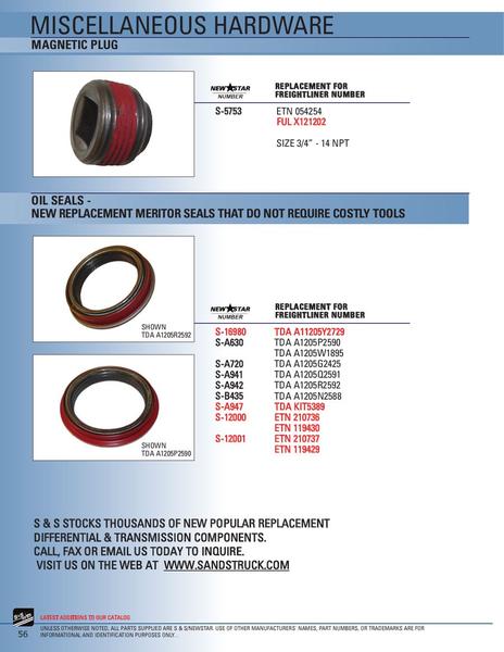 Page 58 of Freightliner Replacement Parts 2009