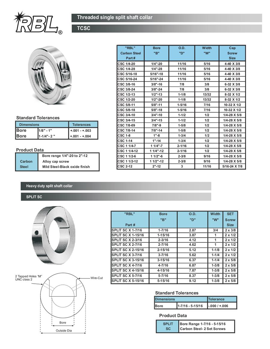 Free standard shipping! 1-7/16 set shaft collar 50 PCS zinc plated
