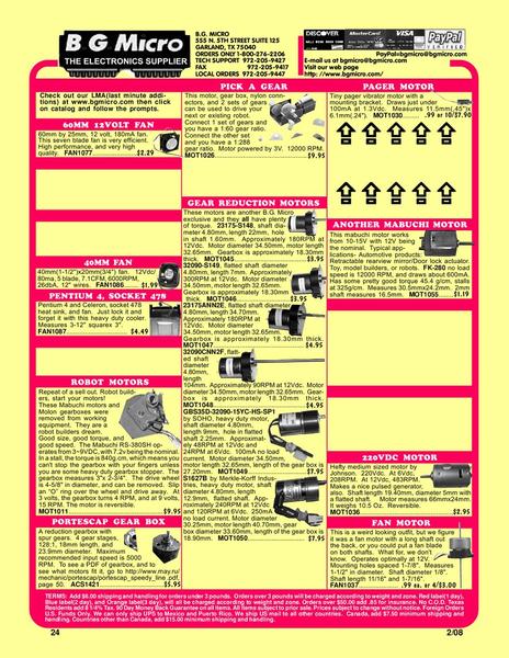 Page 24 of MGMicro Hobby Electronics of the catalog Hobby electronics