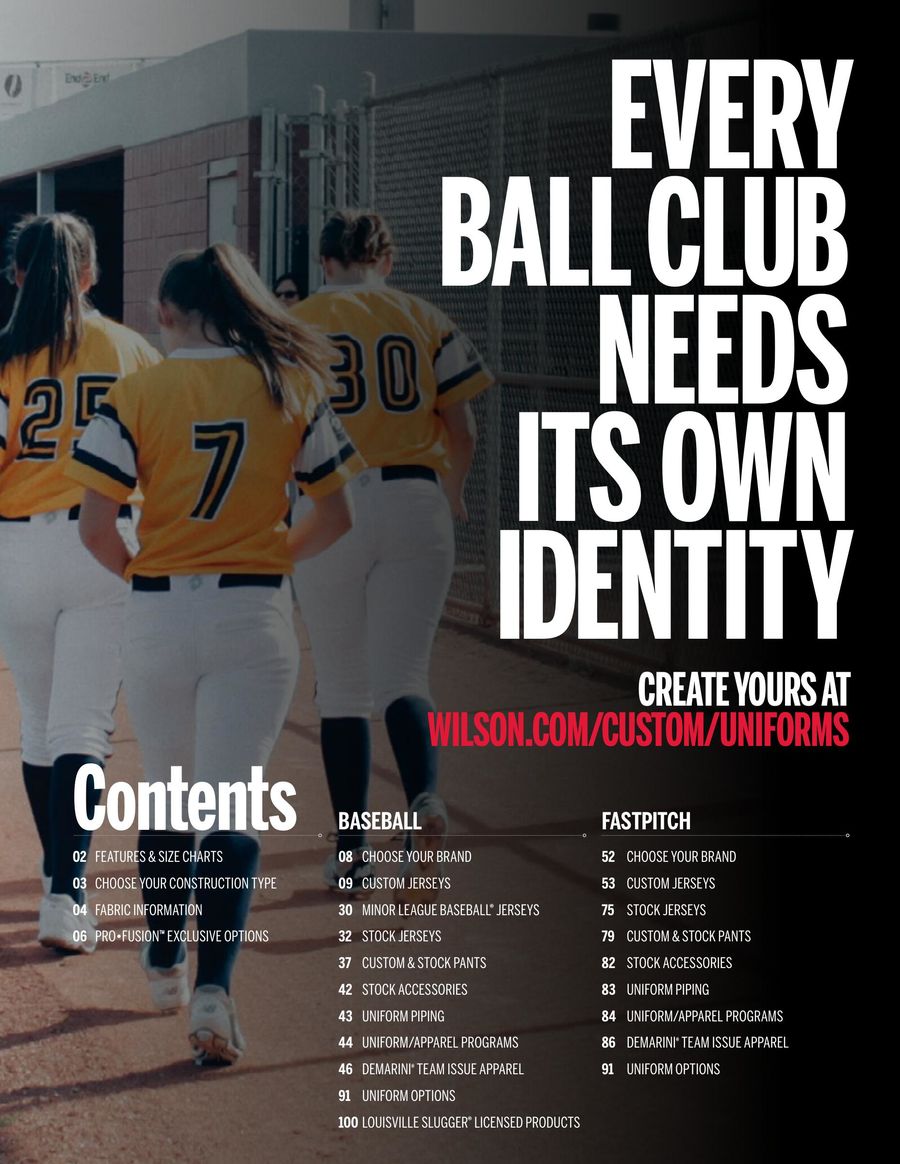 wilson baseball uniforms