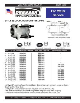 Dresser Style Coupling In Dresser By Wal Rich