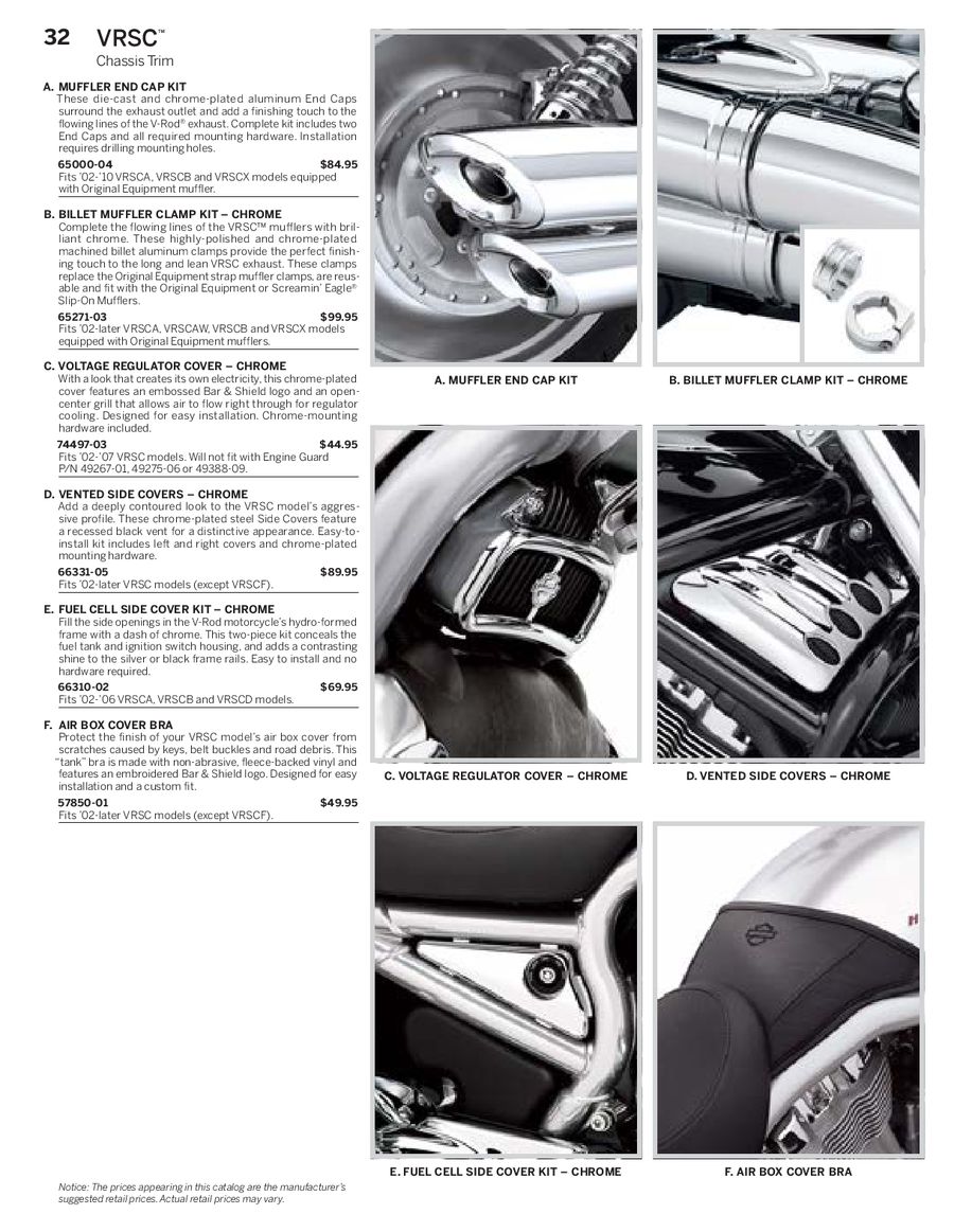 Parts & Accessories 0210 Harley Vrod Vrod VRSC Chrome Headlight Mount