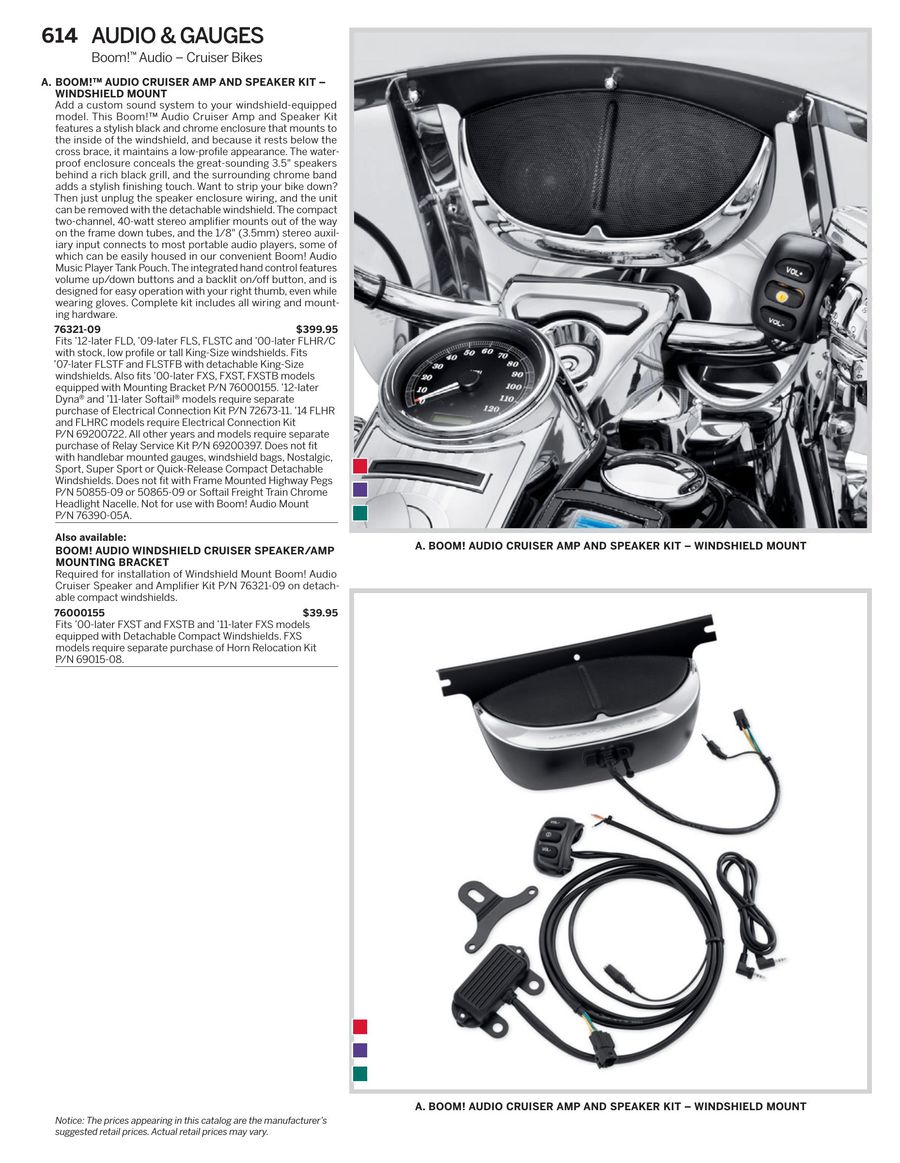 harley davidson boom audio windshield mounted speakers