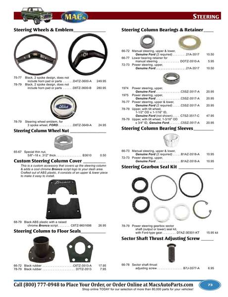 Page 73 of Ford Bronco 20122013 Parts Accessories by MACs Antique Auto 