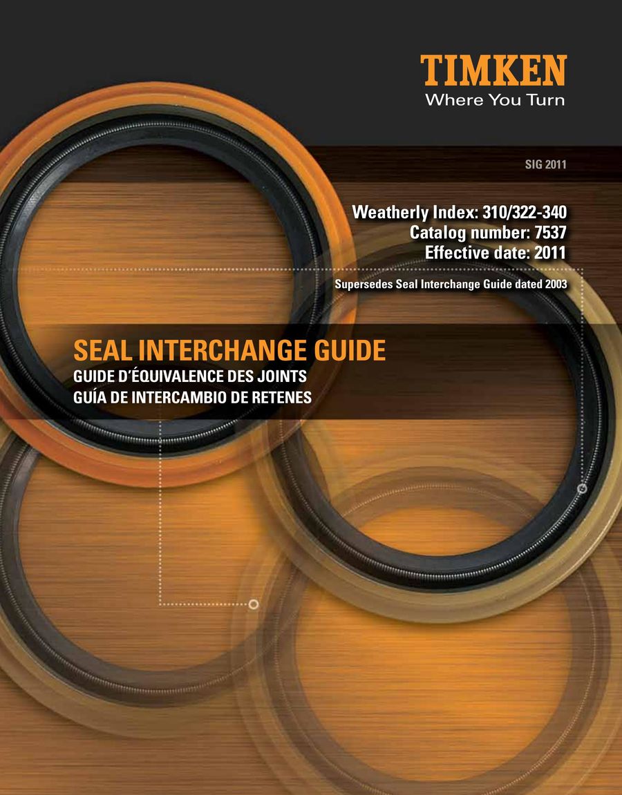 Oil Seal Crossover Chart