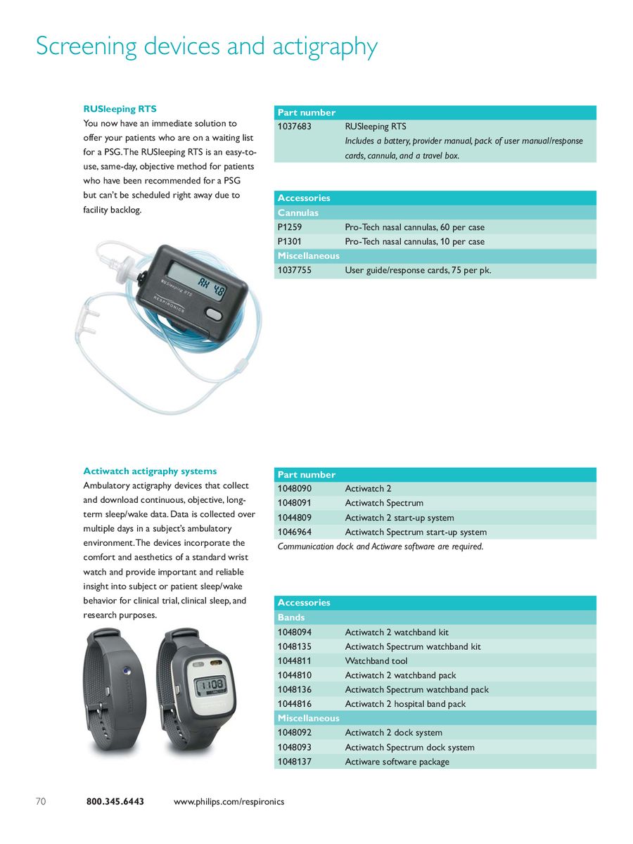 Respironics actiwatch 2 user manual