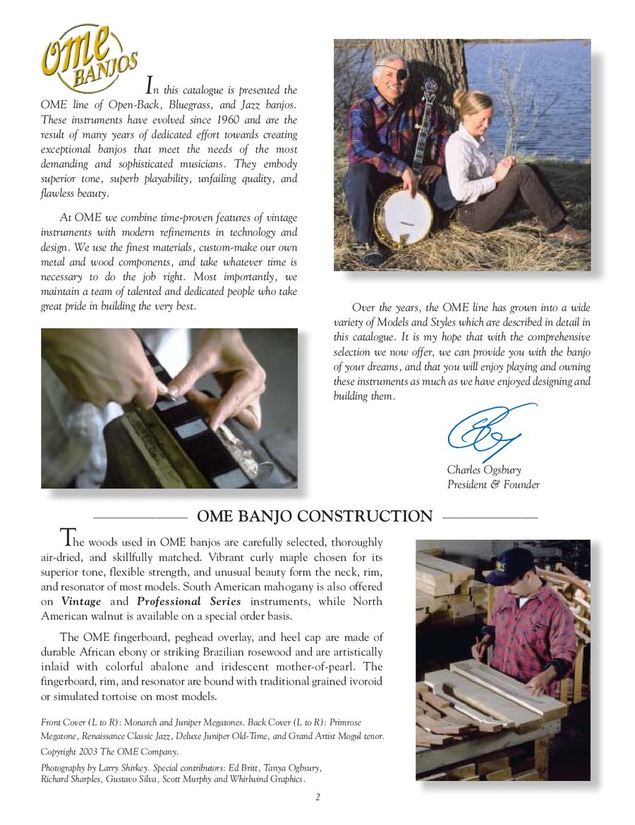 2010 ome banjo catalog acetoclever