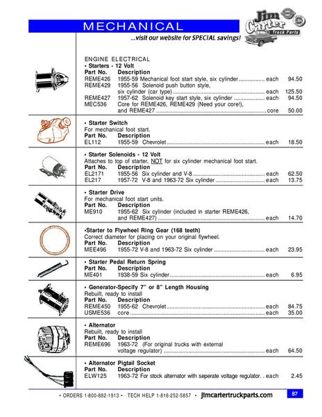 86 Chevy Truck Parts. Page 86 of 1955 - 1966 Chevy Truck Parts by Jim Carter Truck Parts