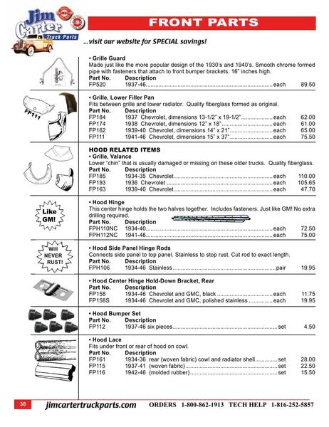 Page 37 of 1934 1946 Chevy Truck Parts 52011 by Jim Carter Truck Parts