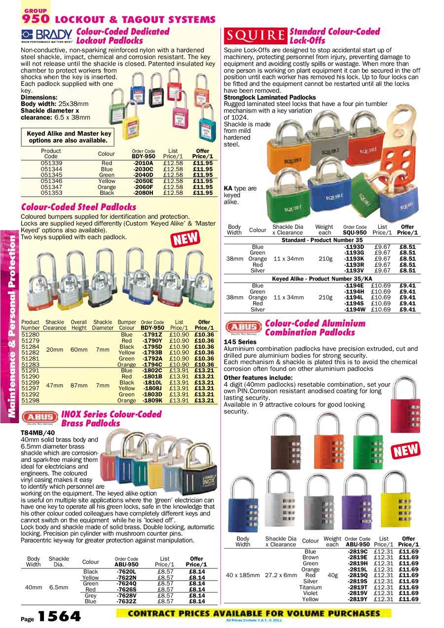 Off Sécurité Hasp lock-out 236918 2 x Brady Steel Lock Out