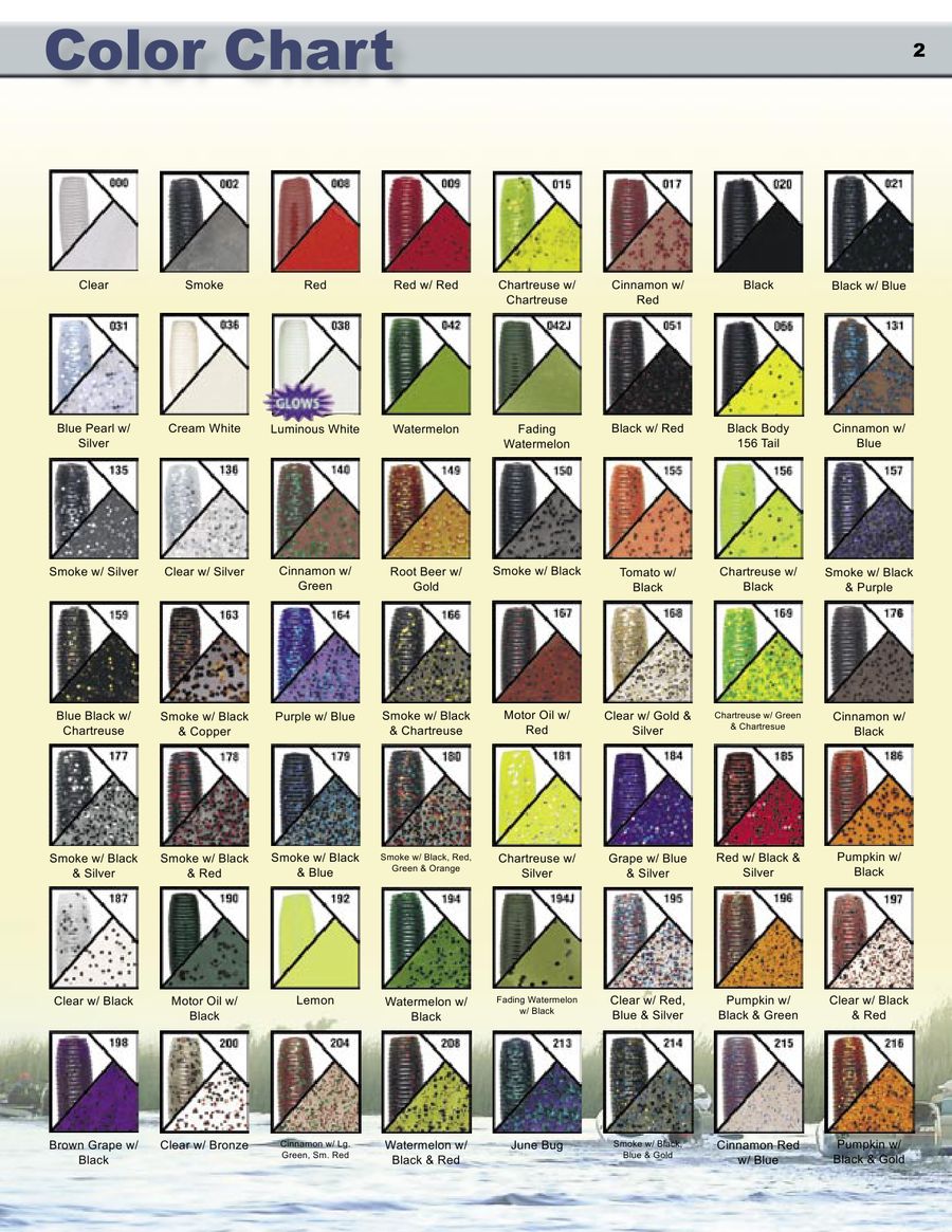 Yamamoto Baits Color Chart
