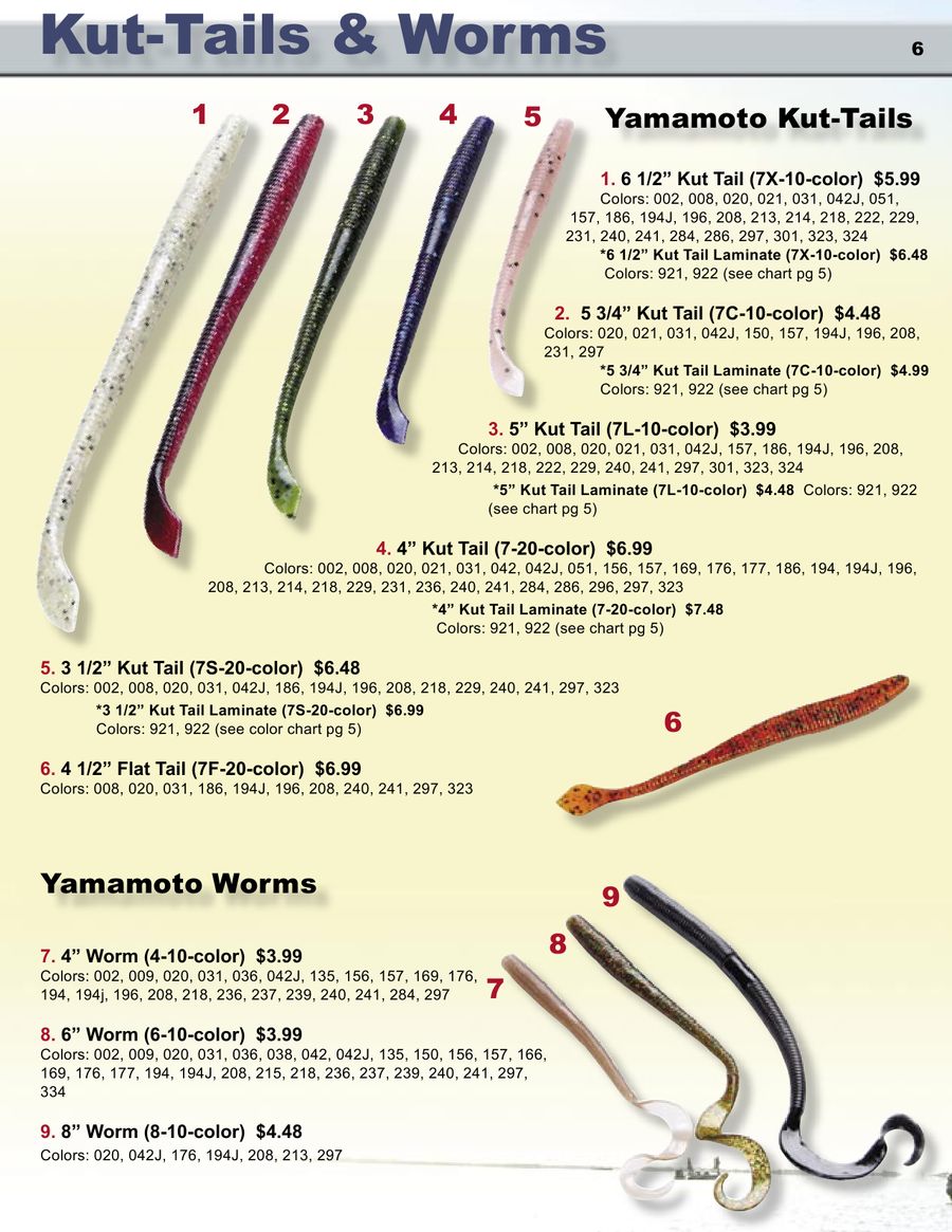 Yamamoto Color Chart