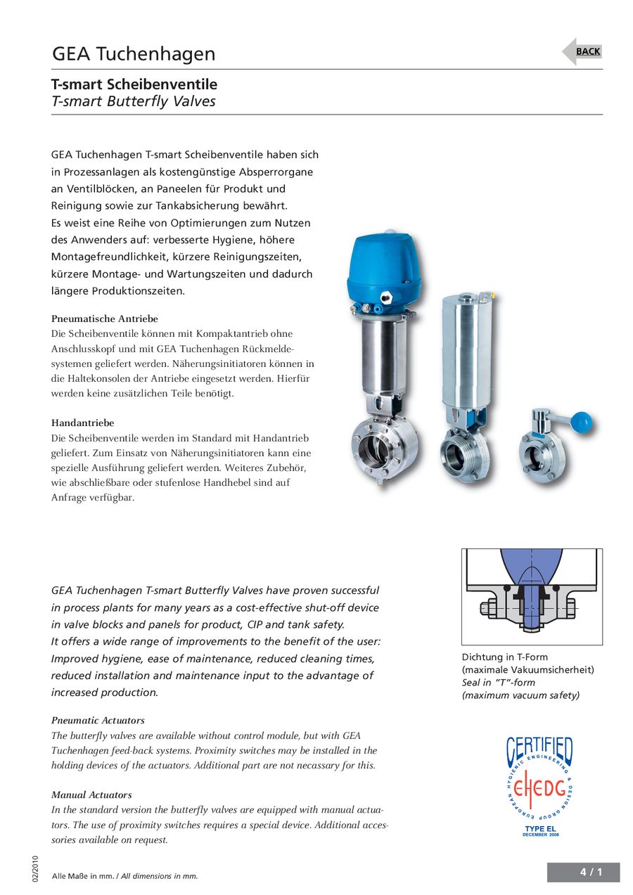 T Smart Butterfly Valves 05 2011 By Gea Tuchenhagen