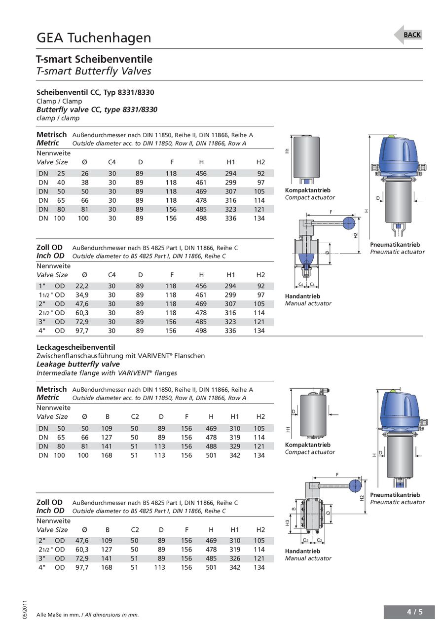 T Smart Butterfly Valves 05 2011 By Gea Tuchenhagen
