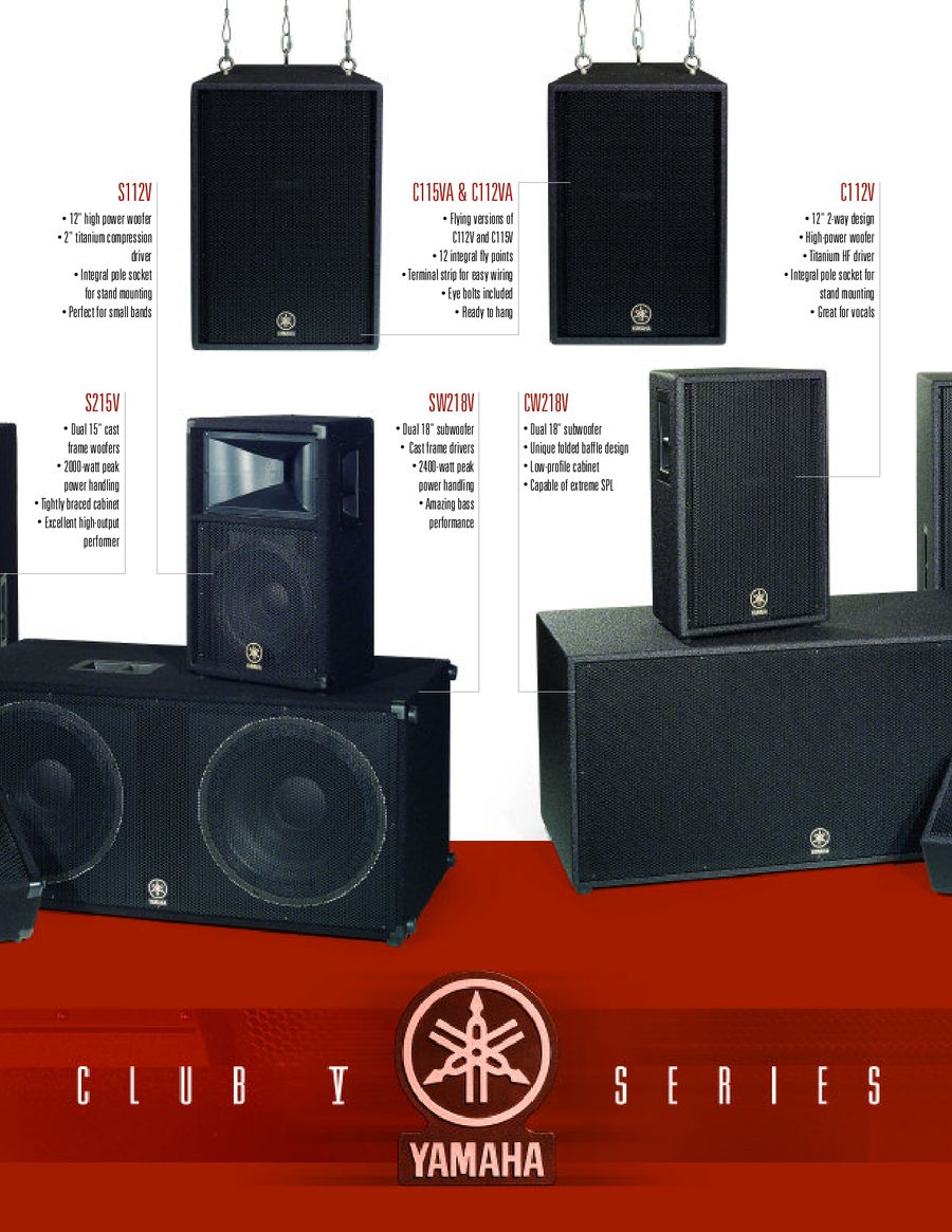 yamaha club v series s115v