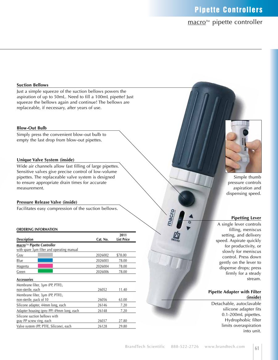 Macro Pipette Controllers 12 By Brandtech Scientific