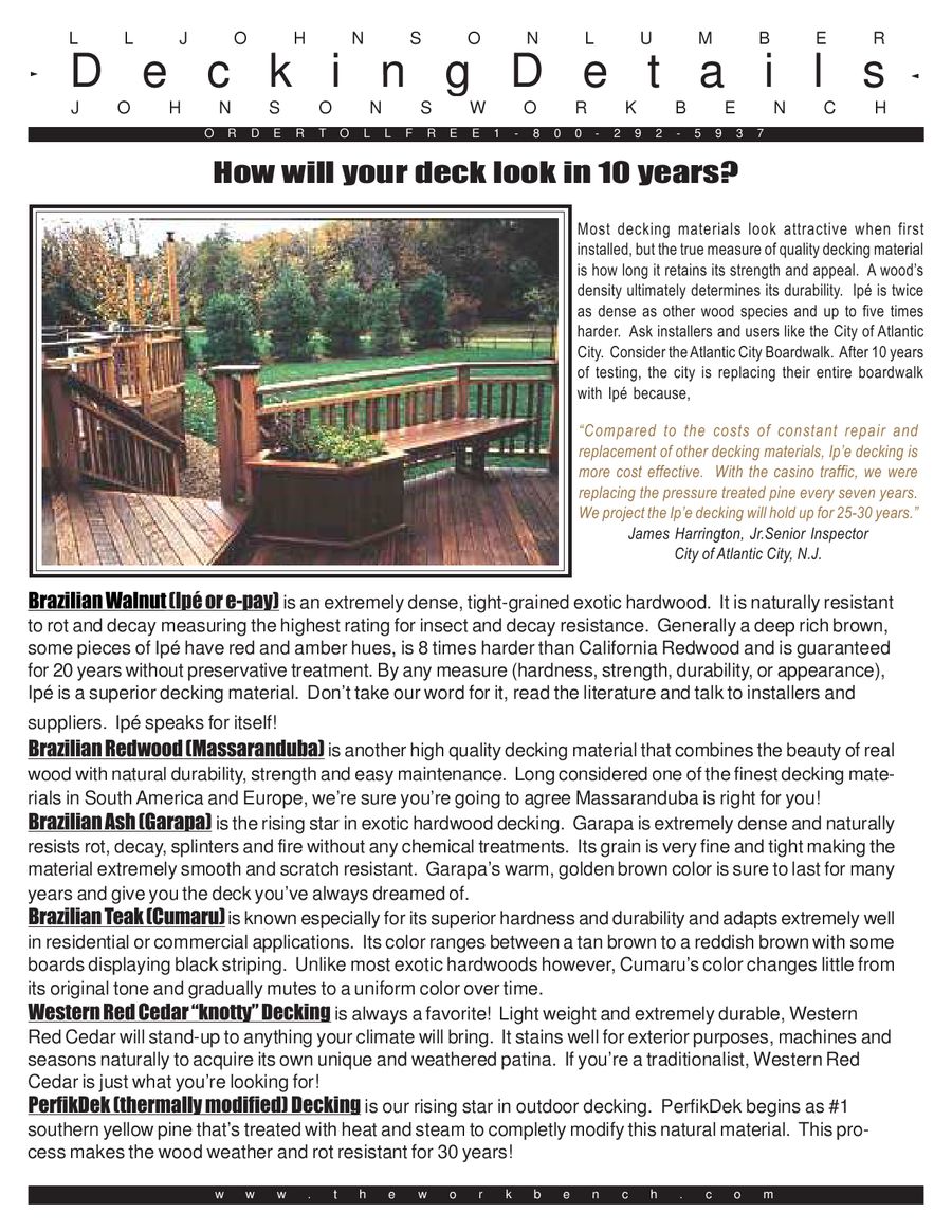 Outdoor Decking Edition May 2012 By L L Johnson Lumber Manufacturing