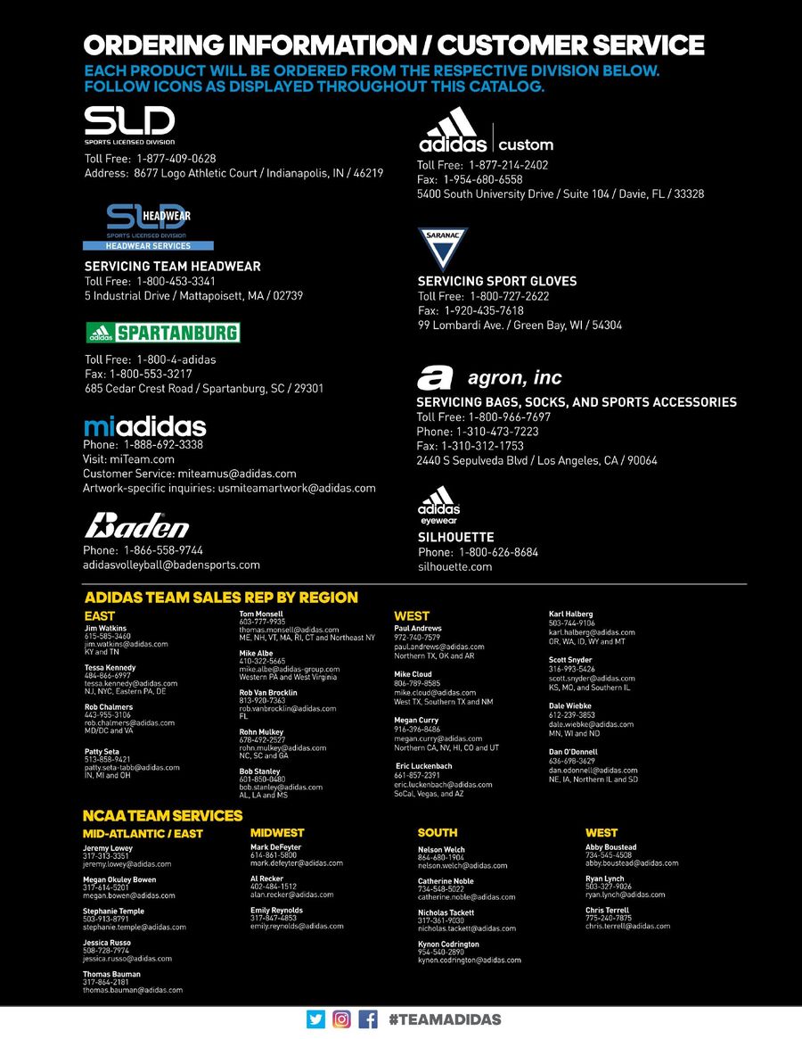 adidas team sales catalog