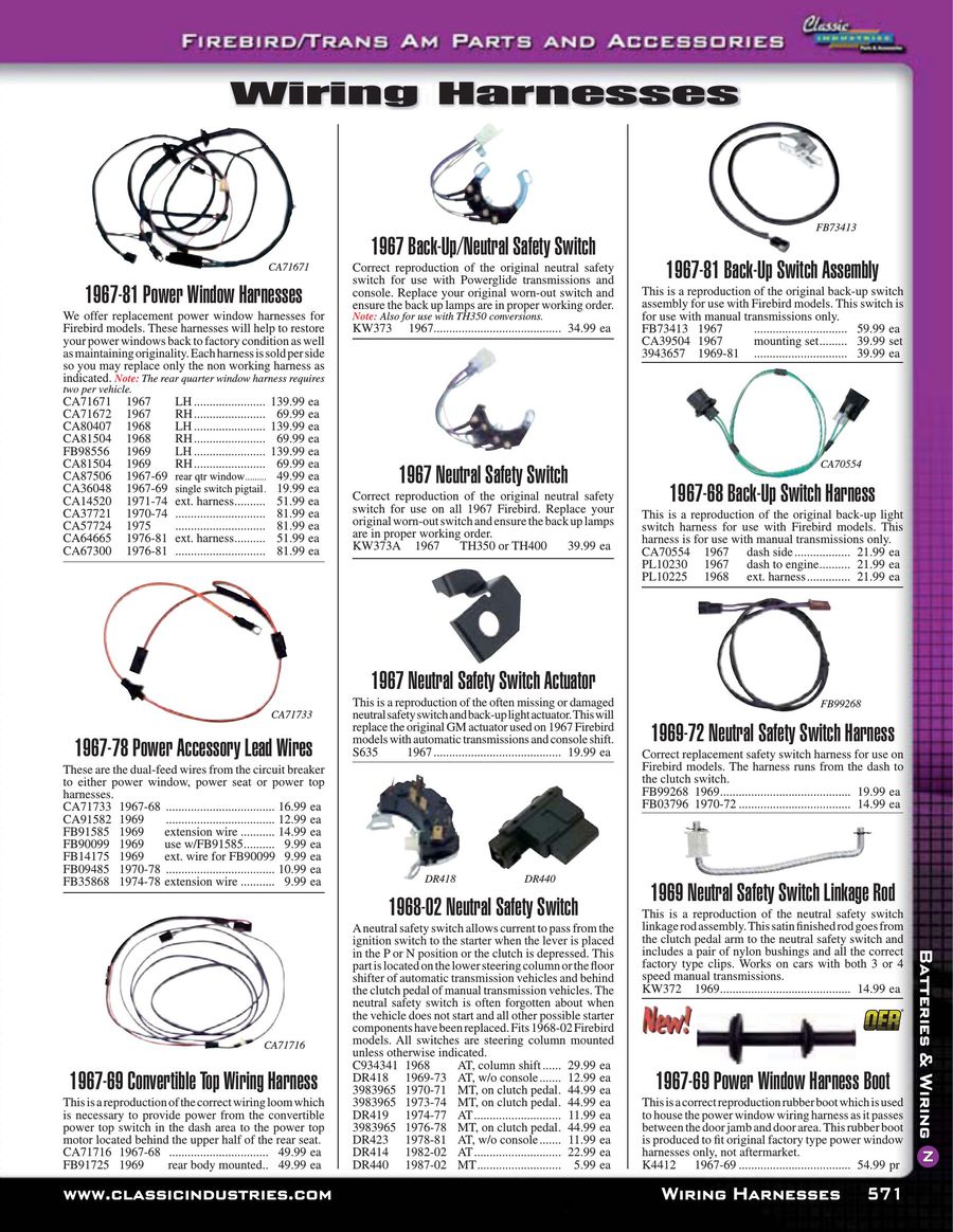 Page 14 Of Firebird Trans Am Batteries & Wiring 2015 1991 Pontiac Firebird 3 1 Engine Diagram 1968 Firebird Power Window Wiring