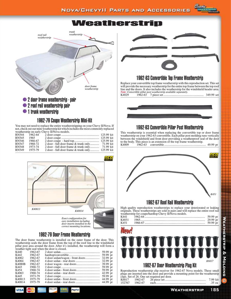 Page 2 Of Nova Chevy Ii Weatherstrip Molding 15