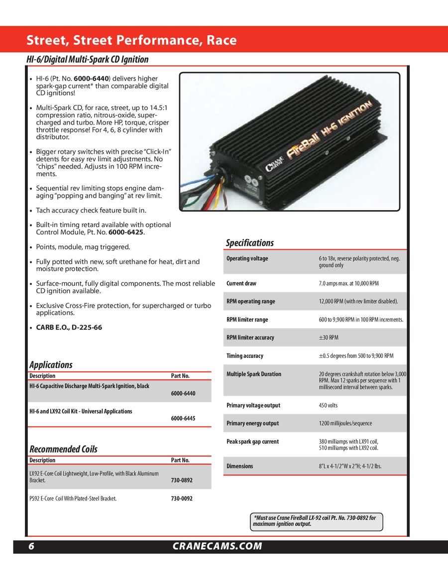 Crane Cam Fireball Hi-6 Ignition Wiring Diagram