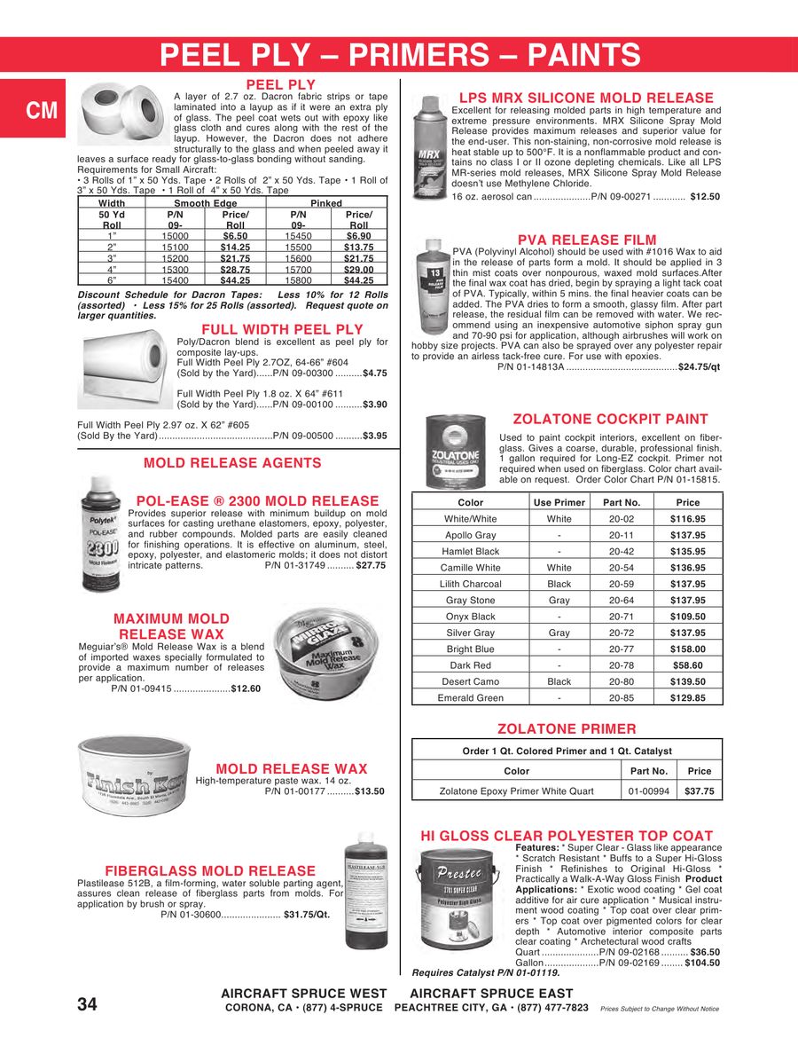 Zolatone 20 Color Chart