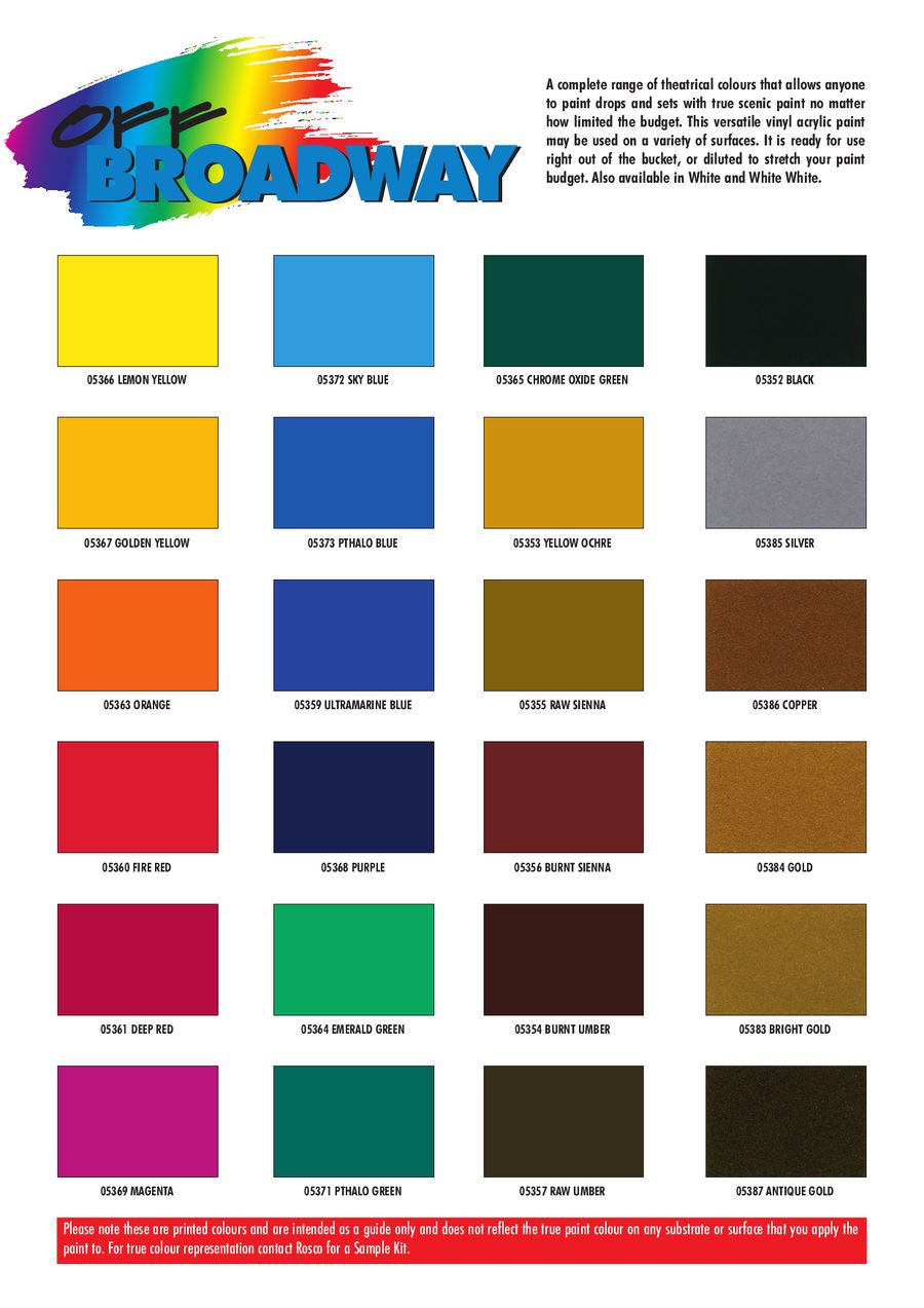 Rosco Color Chart