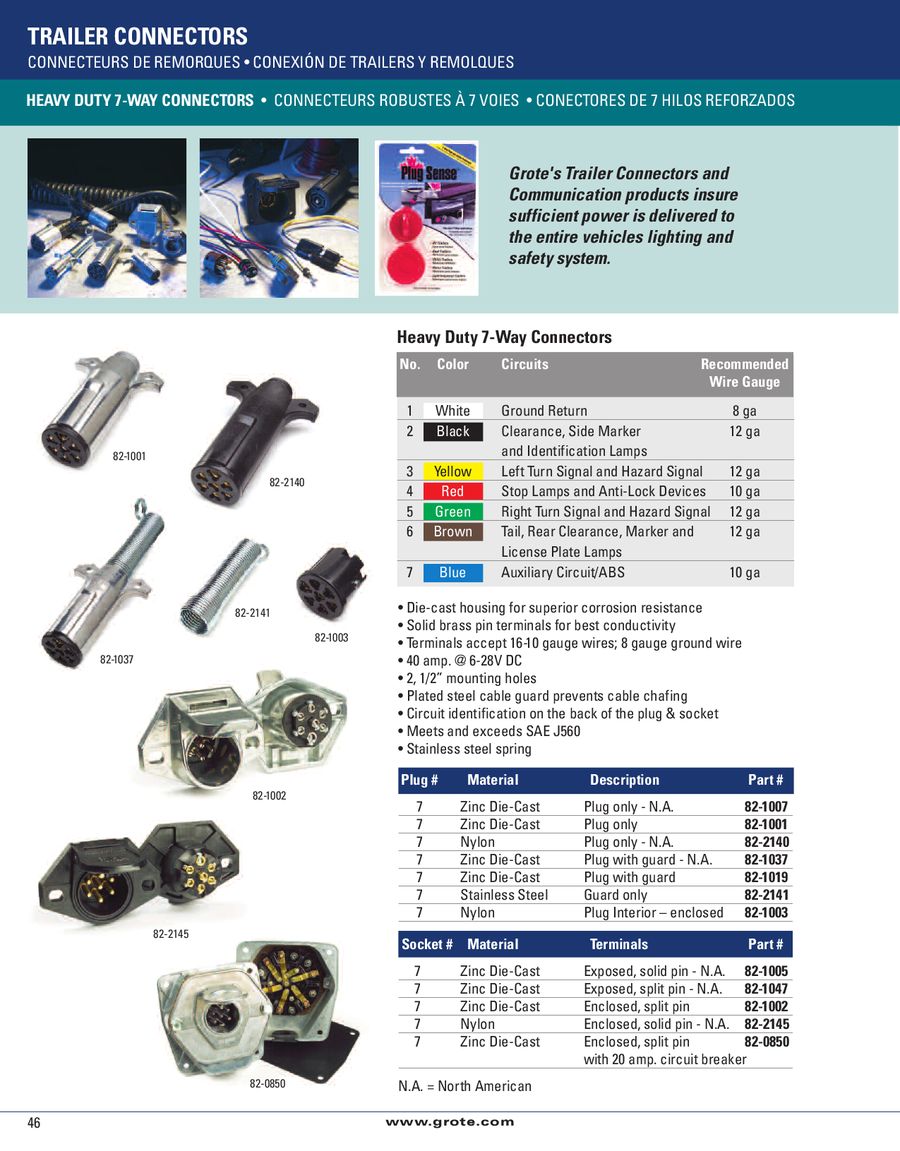 Grote 82-1033 Trailer Connector