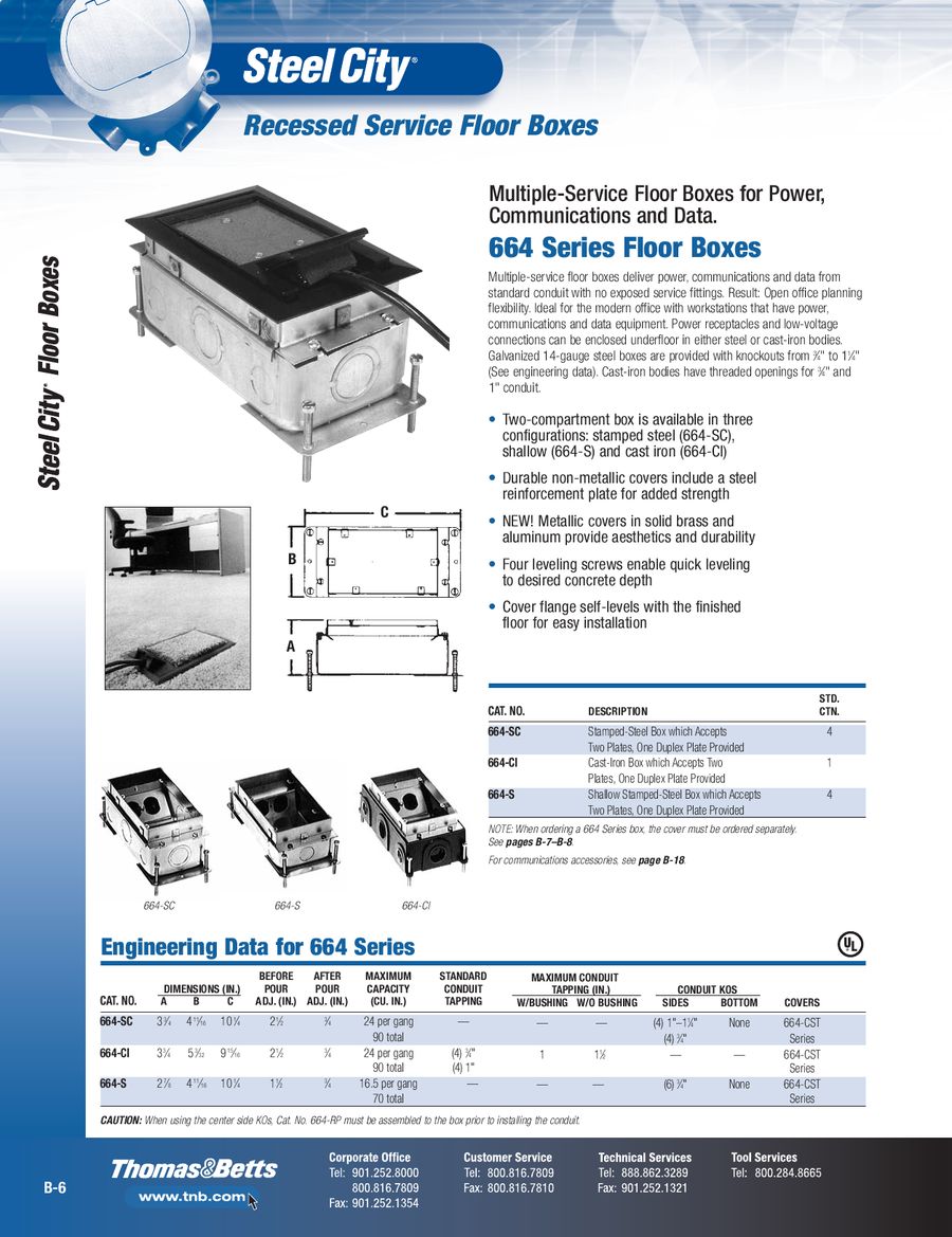 steel city & carlon floor boxesthomas & betts steel city & carlon floor boxesthomas & betts