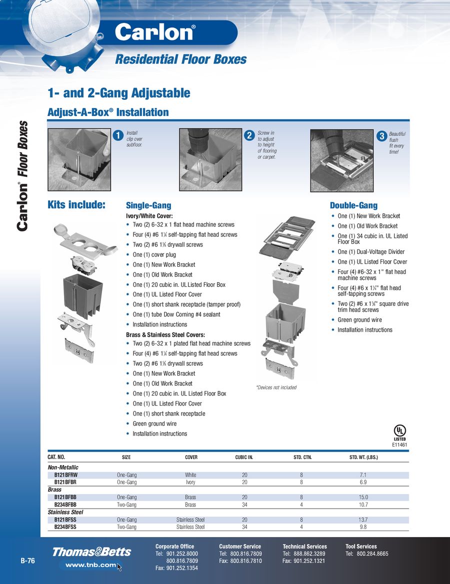 Page 76 Of Steel City Carlon Floor Boxes
