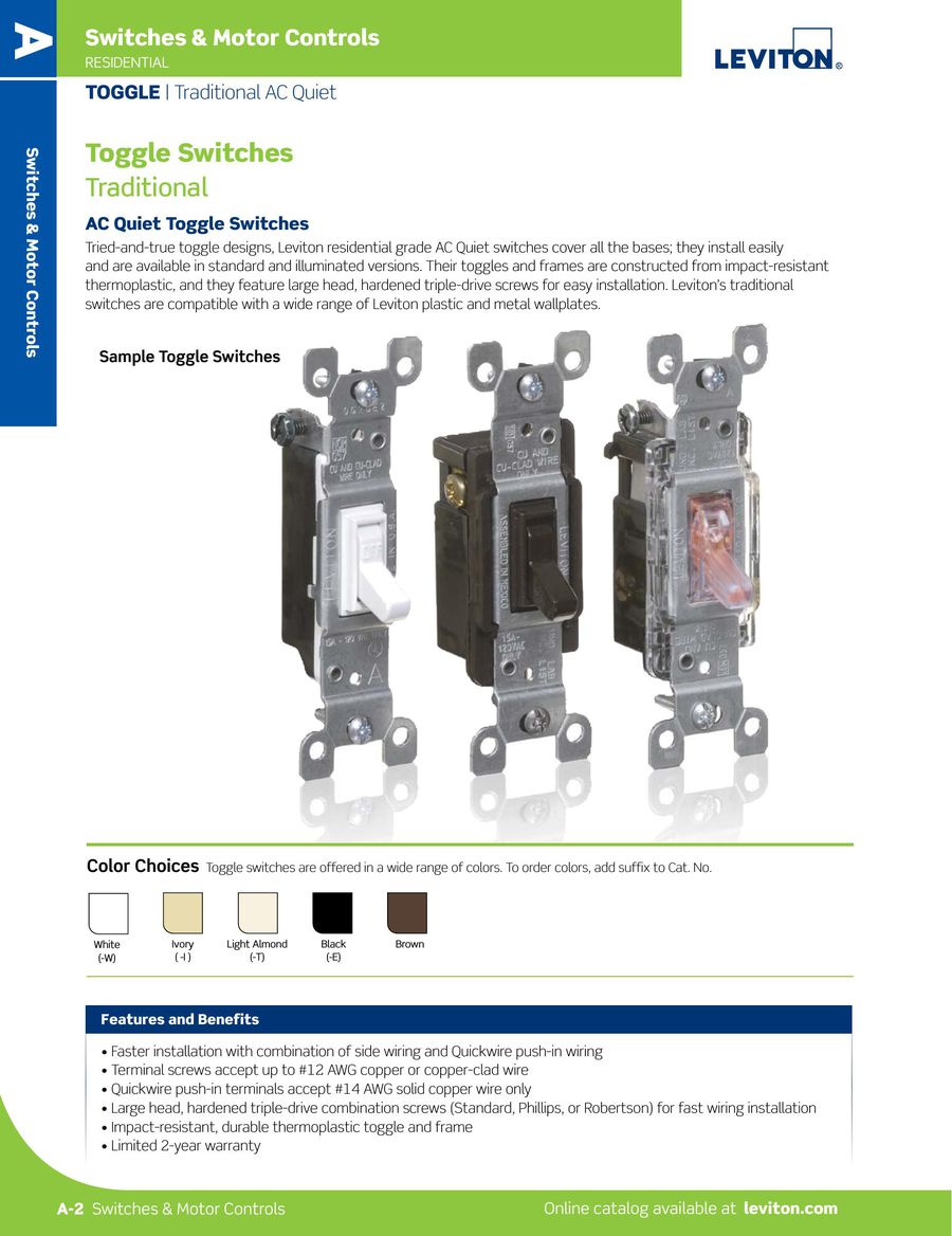 Leviton Device Color Chart