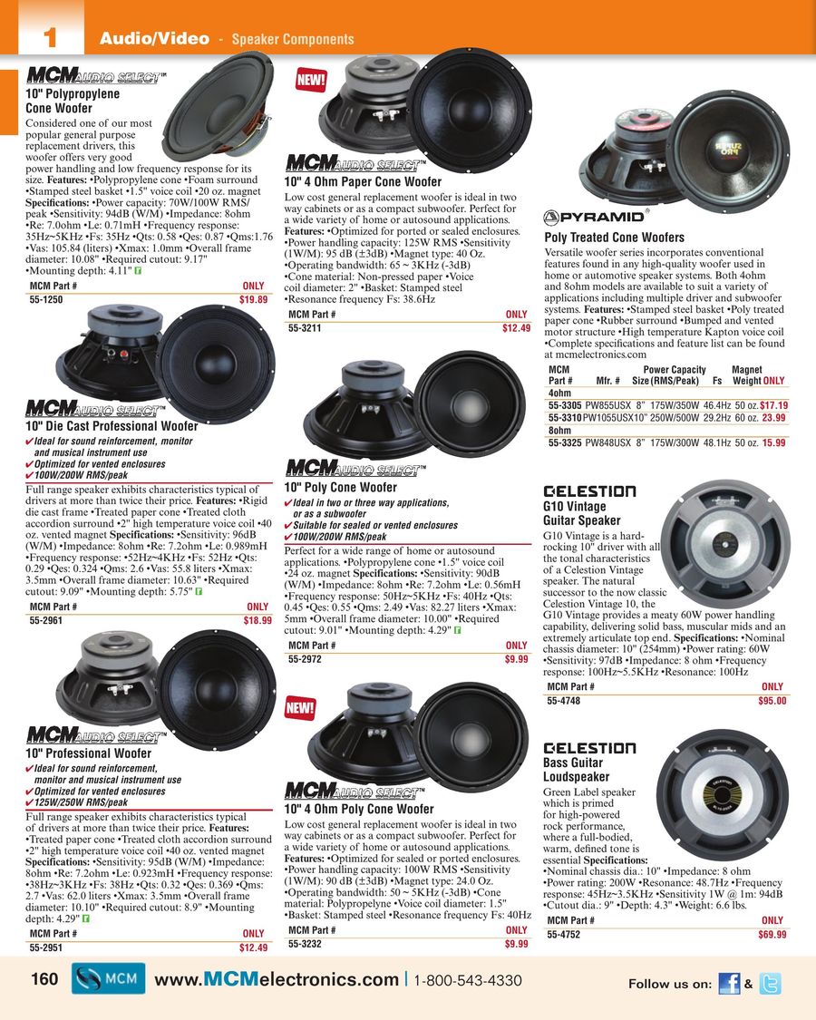 mcm speaker components