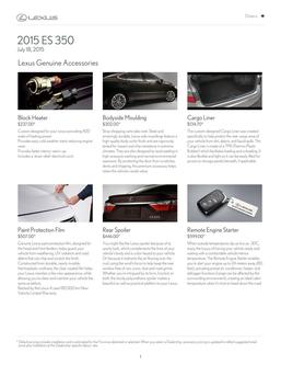 Lexus Accessories 2015 ES 350