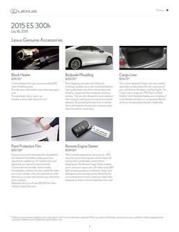 Lexus Accessories 2015 ES 300h