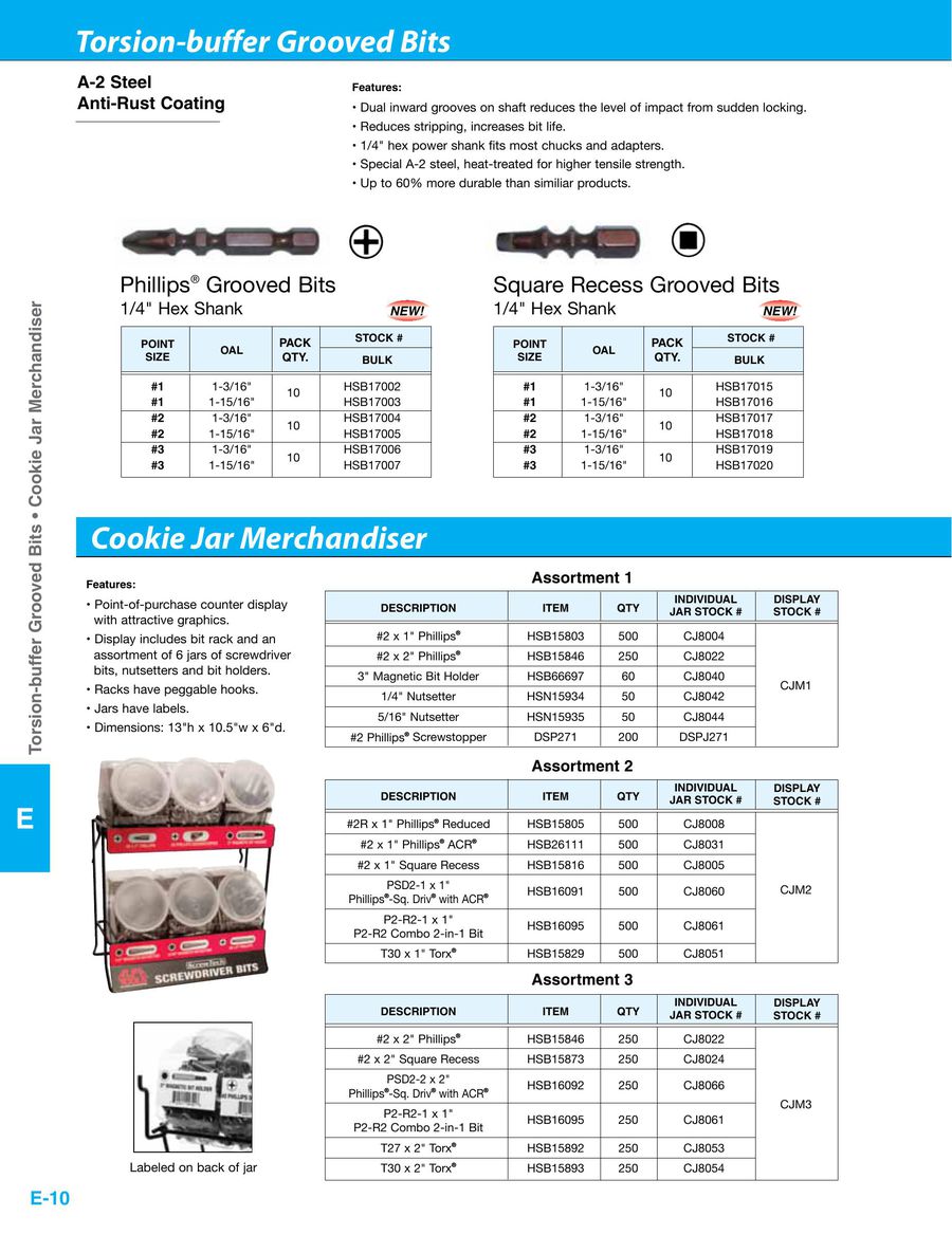 Alfa Tools HSB15903C #2 Phillips x 10-12 Slotted Double End Bit 1-per Card Alfa Tools HSB15903C #2 Phillips x 10-12 Slotted Double End Bit 1-per Card